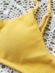 High Cut Bralette Bikini Set In YELLOW ZAFUL