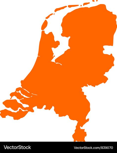 Map Of The Netherlands Royalty Free Vector Image