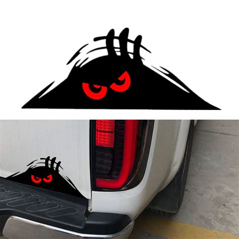 Funny Peeking Red Eyes Monster Sticker Car Bumper Window Vinyl Decal