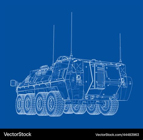 Armored personnel carrier Royalty Free Vector Image