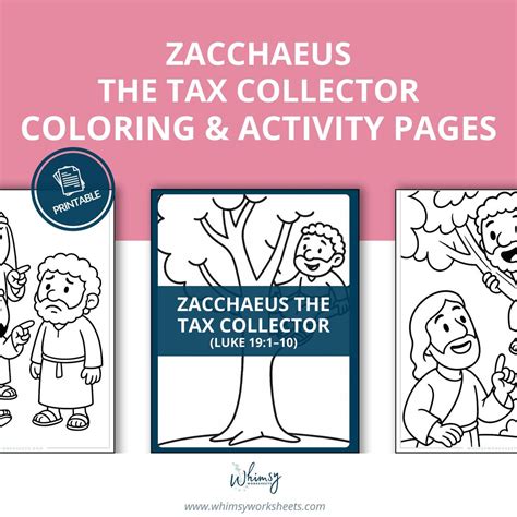 zacchaeus bible story printable  kids bible games sunday school