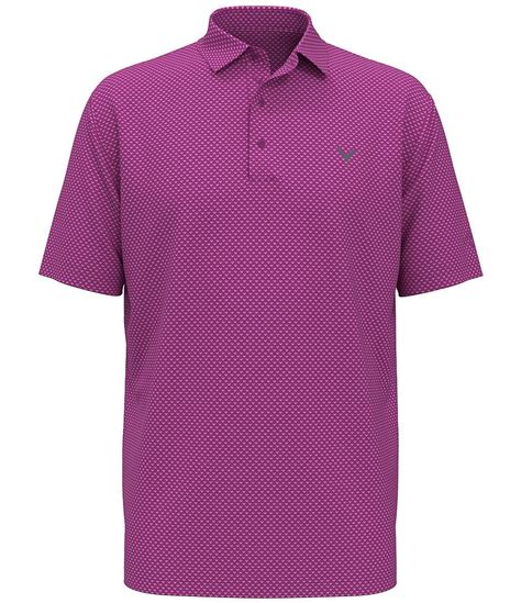 Callaway Big And Tall Pro Spin Chevron Jacquard Print Short Sleeve Golf