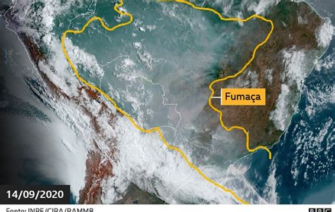 As Imagens De Sat Lite Que Mostram Avan O De Fuma A De Queimadas No