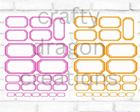 Blank Colored Labels With White Background - Etsy