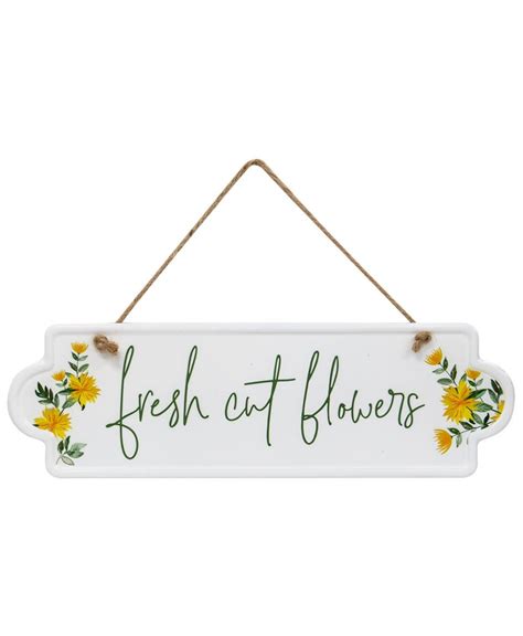 Col House Designs - Wholesale| Fresh Cut Flowers Metal Sign w/ Jute ...