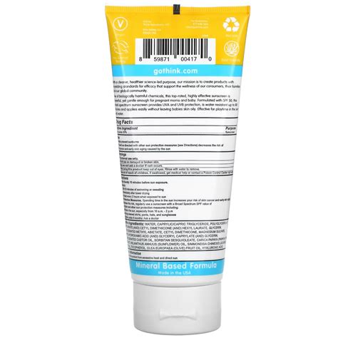 Think, Thinkbaby, солнцезащитный крем, фактор защиты SPF 50+, 6 жидк ...