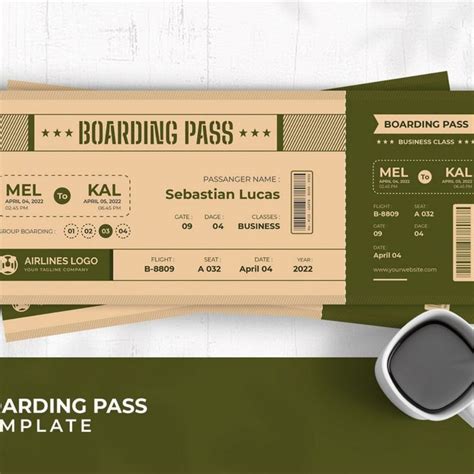 Classic Vintage Boarding Pass Corporate Identity Corporate Identity