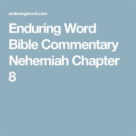 The Words Enduring Word Bible Commentarys And Numbers In White On A Blue Background