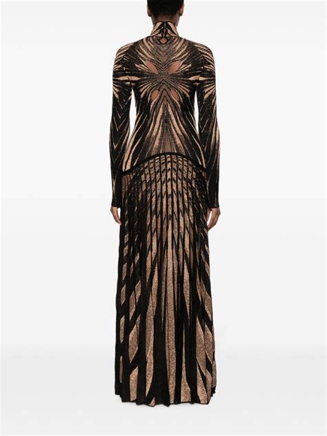 Roberto Cavalli Cut Out Detail Long Dress Black FARFETCH