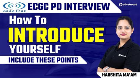 Ecgc Po Interview 2022 How To Introduce Yourself In Ecgc Po Interview