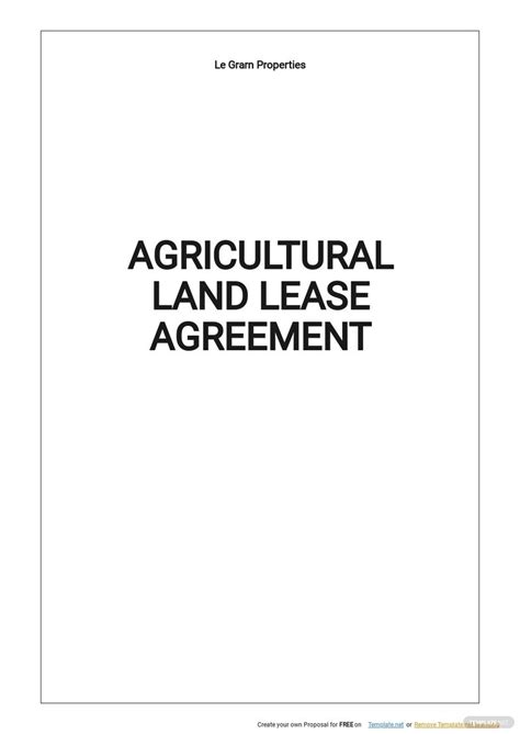 Agricultural Land Lease Agreement Sample At Getrachelblog Blog