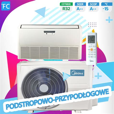 FC Klimatyzator Midea Podstropowo przypodłogowy Zestaw KMUE 42N8 B3 12