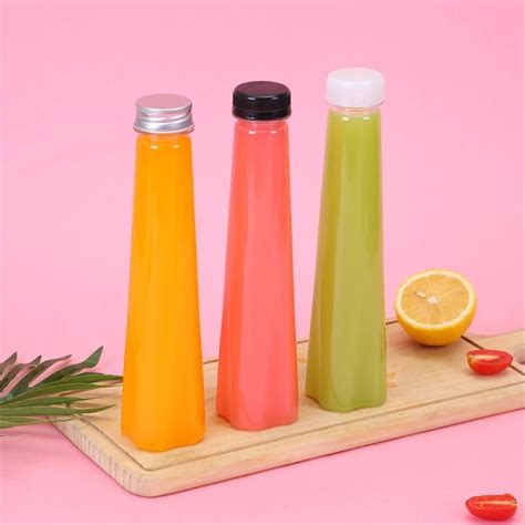 16oz Empty Square Plastic Bottles 500ml Plastic Cold Press Juice