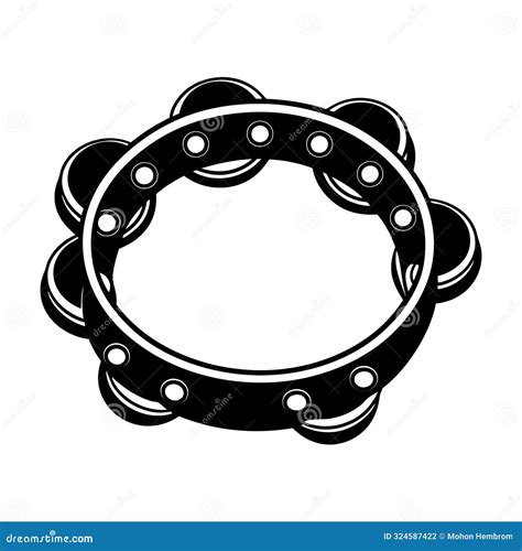 Music Instrument Tambourines Vector Art Stock Illustration