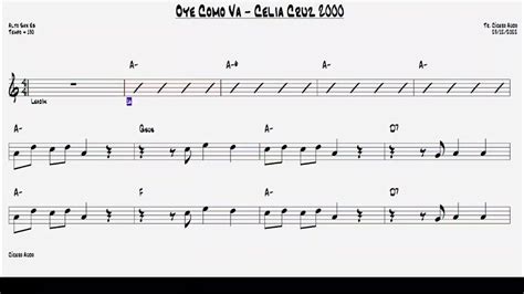 Oye Como Va Celia Cruz 2000 Alto Sax Eb [sheet Music] Youtube