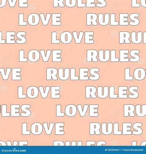 Abstract Groovy Hippie Seamless Patterns Outline White Text Love Rules