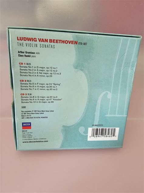 Beethoven Arthur Grumiaux Clara Haskil The Violin Sonata Cd Box