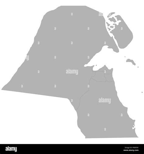 Illustrazione Della Mappa Del Kuwait Foto E Immagini Stock In Bianco E