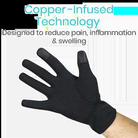 Copper Full Finger Arthritis Gloves Works With Touchscreens Vive