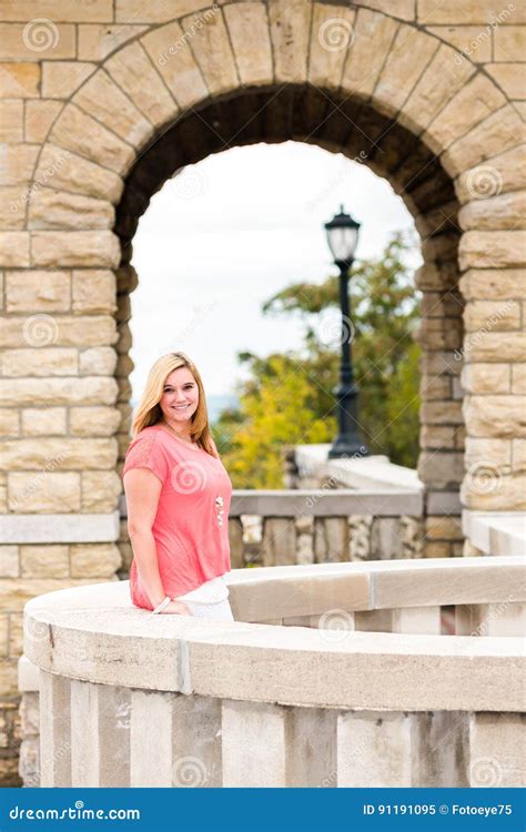 Pretty Girl Blonde Teenager Stock Image Image Of Girly Posing 91191095