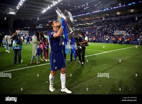 Chelseas Cesar Azpilicueta Lifts The Trophy Following Victory Over