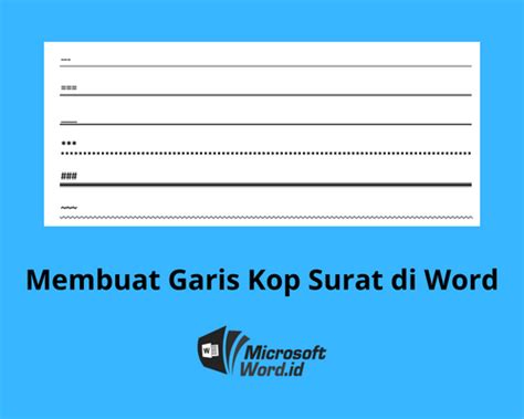 Cara Membuat Garis Pembatas Pada Kop Surat Di Microsoft Word Photos