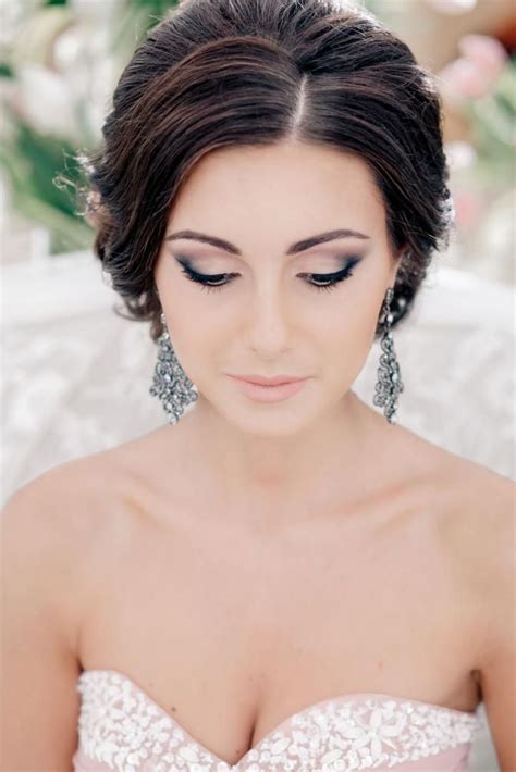 Wedding Makeup For Green Eyes And Black Hair Smoky Bridal Makeup For