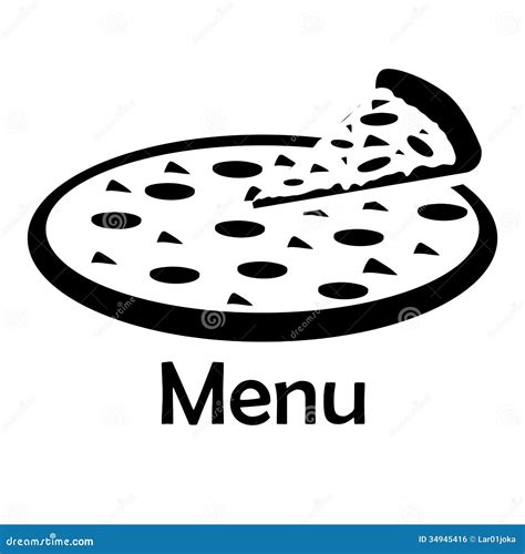 Silhouette Of A Pizza Stock Illustration Illustration Of Food 34945416