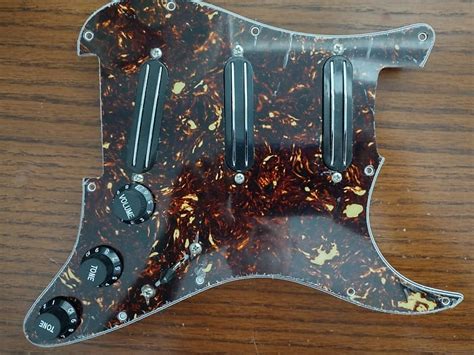 Fender Stratocaster Rail Pickup Loaded Pickguard Tortoise Reverb