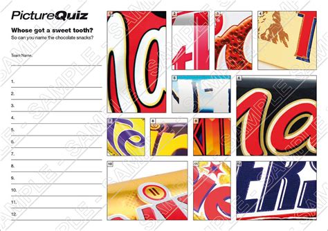 Quiz Number With A Chocolate Snacks Picture Round