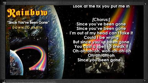 RAINBOW Since You Ve Been Gone With Lyrics YouTube