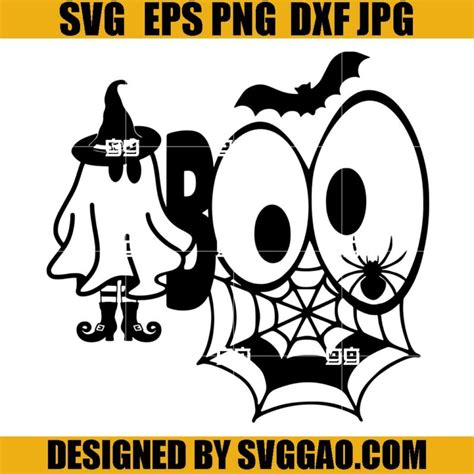 Halloween Boo SVG PNG DXF EPS Cricut Silhouette Vector Clipart