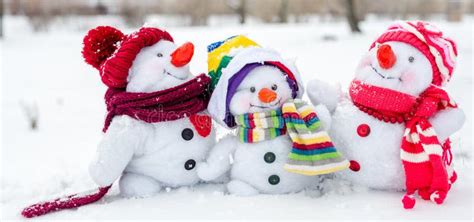 Happy snowman family stock image. Image of cute, happy - 104402121