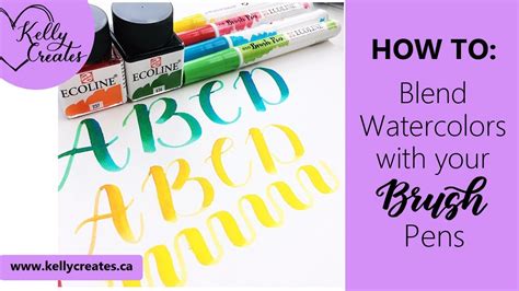 Brush Lettering How To Blend With Watercolor Brush Pens YouTube