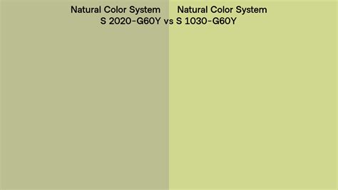 Natural Color System S 2020 G60y Vs S 1030 G60y Side By Side Comparison