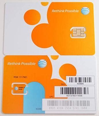 Genuine At T Nano Sim Card Ff Gsm G G Lte New Prepaid Postpaid