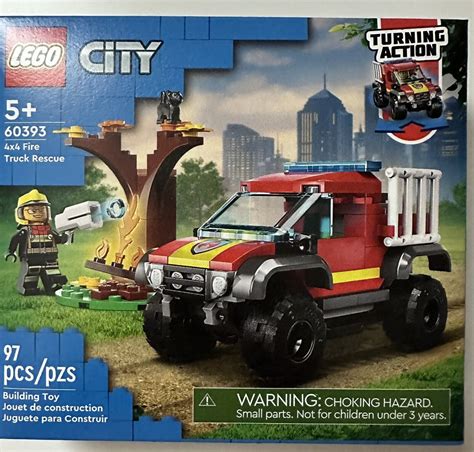 Lego City 4x4 Fire Truck Rescue 60393 Building Toy Set New Sealed Ship