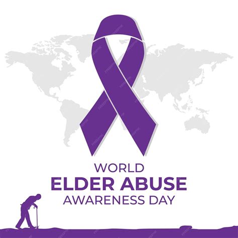 premium vector world elder abuse awareness day vector abused seniors