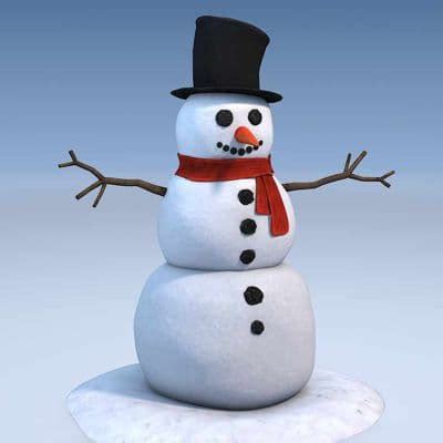 Snowman - 3D Model by SQUIR