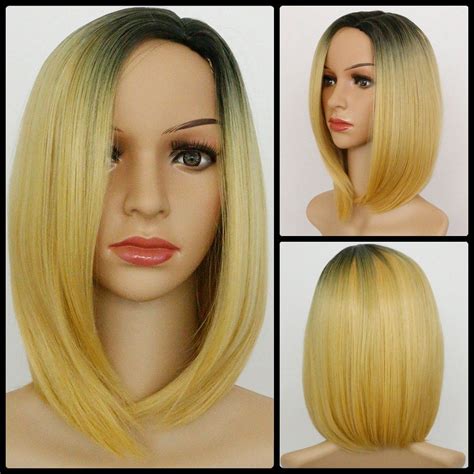 Ombre Medium Straight Side Parting Synthetic Wig 82 Off Rosegal