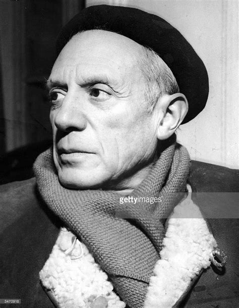 Portrait Of Spanish Born Artist Pablo Picasso In A Winter Coat Pablo Picasso Picasso