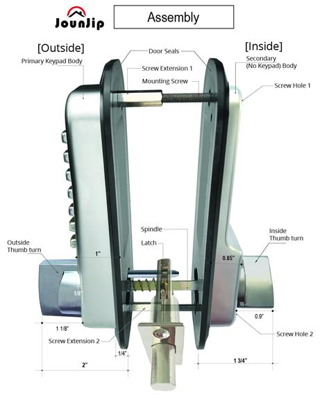 Jounjip Deadbolt Keyless Entry Door Lock - 100% Mechanical Deadbolt Lo ...