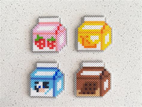 Minecraft Milk Bucket Perler Bead Pattern Bead Sprites Food Fuse My ...