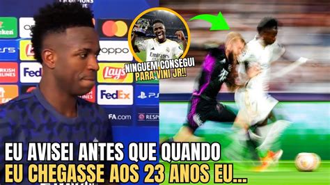 NOSSA OLHA O QUE VINICIUS JR FALOU APÓS LEVAR O REAL MADRID PARA MAIS