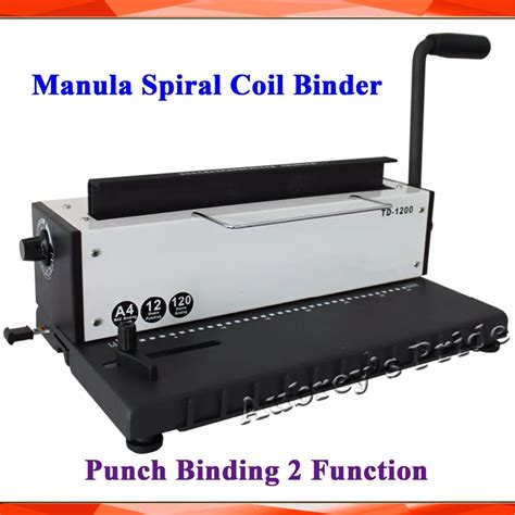 Manul All Steel Metal Spiral Coil Wire Punch Binding Machine Binder