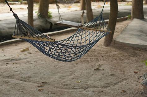 Premium Photo | Hammock hanging from a tree for sleeping