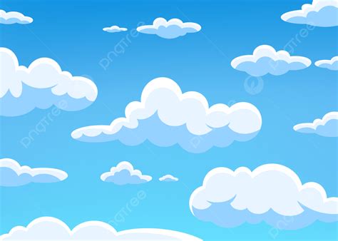 Hand Drawn Cute Clouds Sky Background Desktop Wallpaper Wallpaper