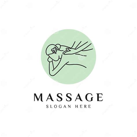 Body Massage Logo Design Vector Icon Illustration Stock Vector