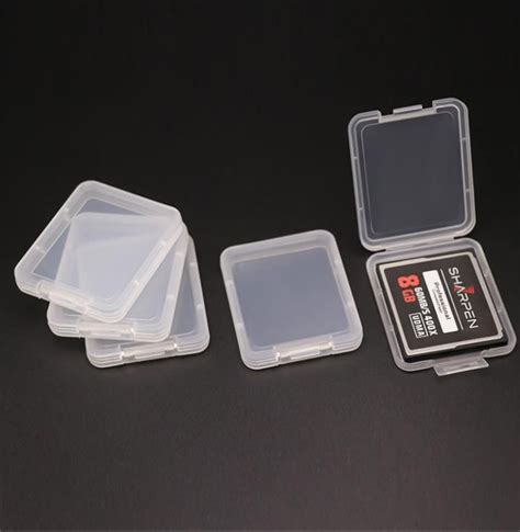 Cf Card Plastic Case Box Transparent Standard Memory Card Holder Ms