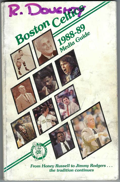 Boston Celtics Media Guide Red Auerbach K C Jones Dave